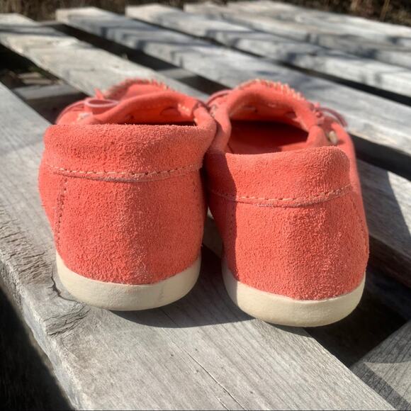 Minnetonka Newport Melon suede leather moccasins size 8.5 - Picture 3 of 7